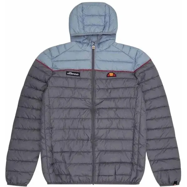 ELLESSE LOMBARDY Pánska prešívaná bunda, sivá, veľkosť XXL