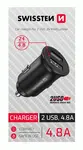 ADAPTÉR SWISSTEN CL 2x USB 4,8A METALM ČERNÁ