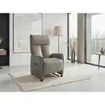 Sit & More RELAXAČNÍ KŘESLO, kůže, šedá