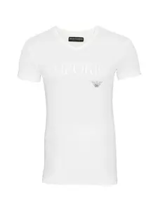 Emporio Armani Tričko  čierna / biela