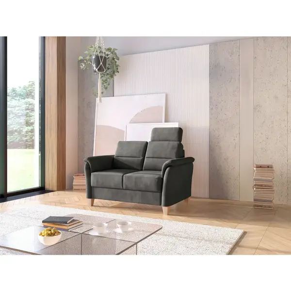 Sit & More DVOUMÍSTNÁ POHOVKA, textil, černá