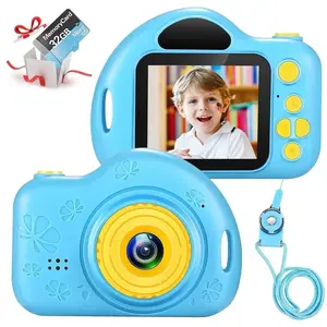 Mini dětský fotoaparát 1080P, modrý