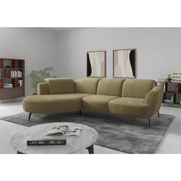 Sit & More ROHOVÁ SEDAČKA, textil, olivově zelená