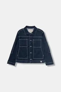 Guess džínsová bunda detská bavlnená s elastanom