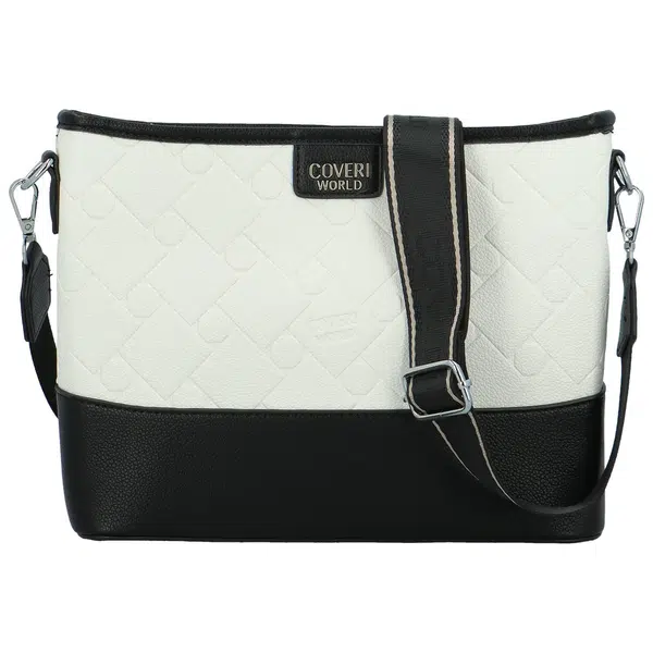 Dámská crossbody kabelka černobílá - Coveri Dirké