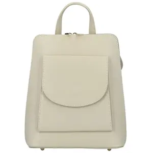 Dámský kožený kabelko/batoh krémový - Delami Septends