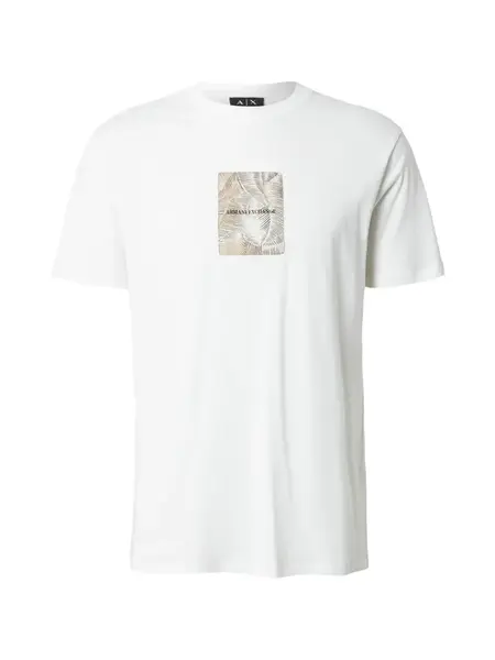 ARMANI EXCHANGE Tričko  béžová / čierna / šedobiela
