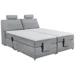 MID.YOU POSTEL BOXSPRING, 180/200 cm, světle šedá
