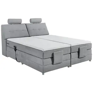 MID.YOU POSTEL BOXSPRING, 180/200 cm, světle šedá