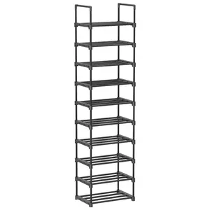 Boxxx REGÁL NA BOTY, černá, 45/174/30 cm
