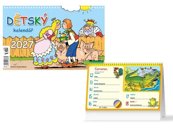 Kalendář 2027 stolní Dětský