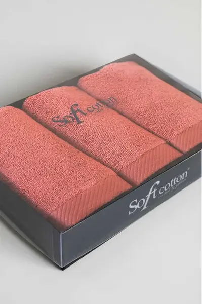 Dárková sada malých ručníků MICRO COTTON, 3 ks Terakota