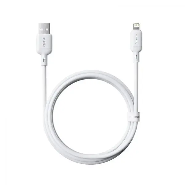 Kabel Baseus Silky USB/Lightning 1m 2.4A, bílá
