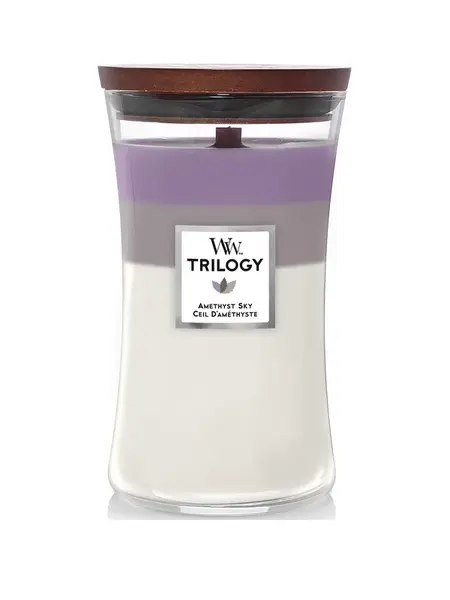 WoodWick Vonná svíčka velká Trilogy Amethyst Sky 609,5 g