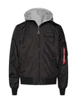 ALPHA INDUSTRIES Prechodná bunda 'MA-1 TT'  sivá melírovaná / čierna