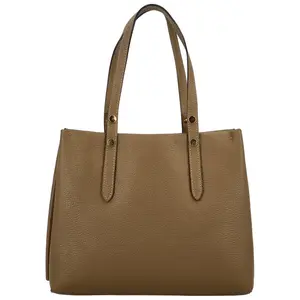 Dámska kožená kabelka khaki - Delami Nylea