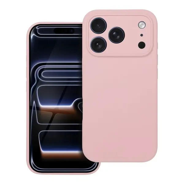 Obal Silicone, iPhone 17 Pro, světle růžový