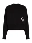 KARL LAGERFELD JEANS Mikina  čierna / biela