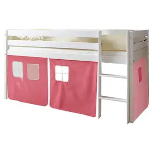 Livetastic VYSOKÁ POSTEL, 90/200 cm, růžová, bílá, pink