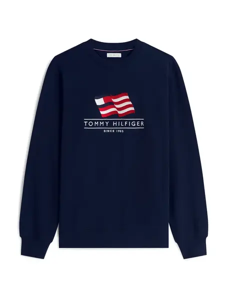 TOMMY HILFIGER Mikina  modrá / červená / biela