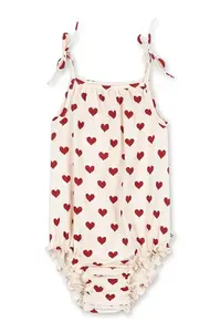 Konges Sløjd body detské bavlnené s elastanom BASIC STRAP BODY GOTS