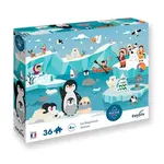 SENTOSPHERE Dětské puzzle s plakátem Eskymáci 36 dílků