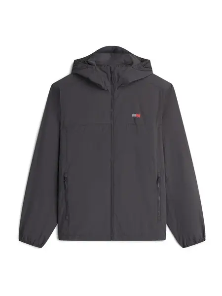 Tommy Jeans Prechodná bunda 'Packable Ripstop Relaxed Hooded'  tmavosivá