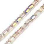 Electroplate Glass Chevron Beads Strands