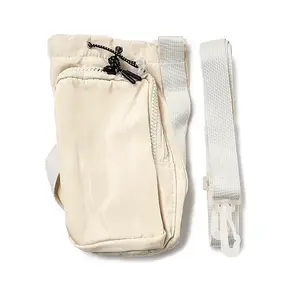 Cloth Crossbody Water Bottle Bag with Adjustable Strap