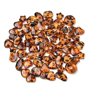 Leopard Print Transparent Acrylic Beads