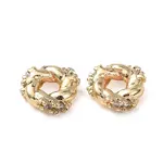 Brass Micro Pave Clear Cubic Zirconia Spacer Beads