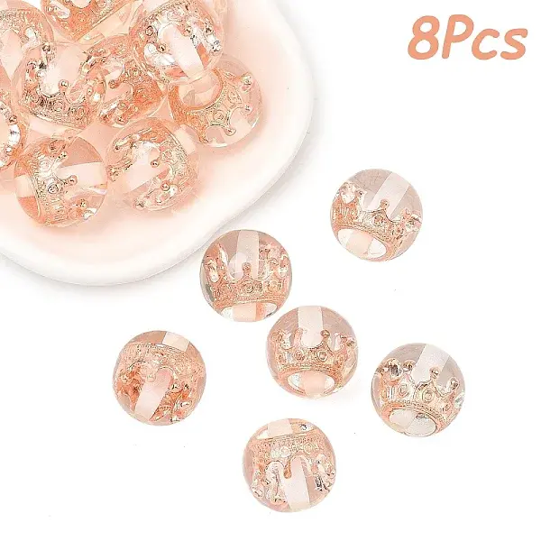 8Pcs Transparent Resin Beads