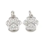Brass Clear Cubic Zirconia Charms