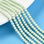 Baking Paint Pearlized Glass Pearl Bead Strands