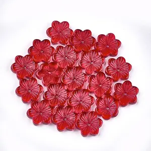Spray Painted Glass Beads