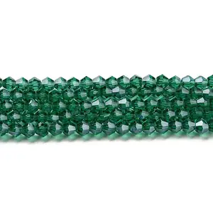 Transparent Electroplate Glass Beads Strands