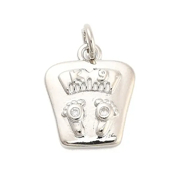 Brass Micro Pave Cubic Zirconia Pendants