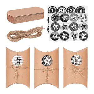 24Pcs Foldable Cordboard Paper Pillow Boxes