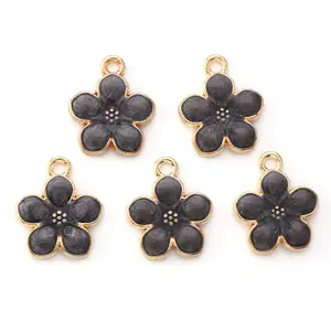Light Gold Plated Alloy Enamel Pendants
