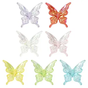 70Pcs 7 Colors Transparent Acrylic Beads