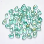 Transparent Spray Painted Glass Charms