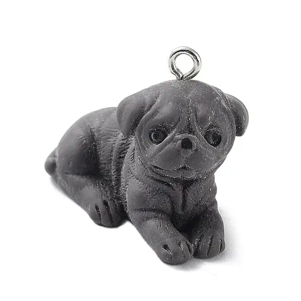 Opaque Resin Dog Pendants