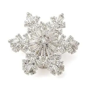 Brass Micro Pave Cubic Zirconia Beads
