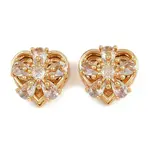 Brass Micro Pave Cubic Zirconia Beads