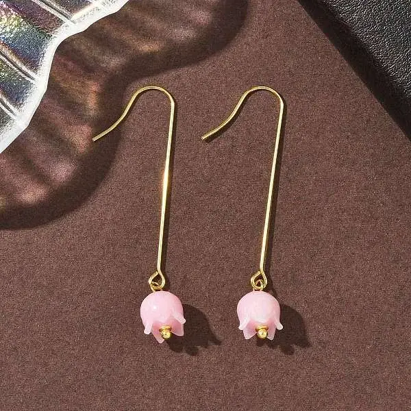 Electroplated 304 Stainless Steel Dangle Earrings