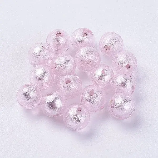 Handmade Silver Foil Lampwork Beads