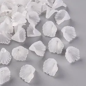 Frosted Acrylic Bead Caps