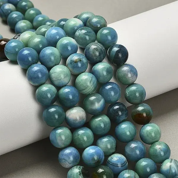 Dyed Natural Fire Crackle Agate Beads Strands