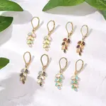 Leaf 304 Stainless Steel Enamel Leverback Earrings