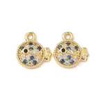 Brass Micro Pave Cubic Zirconia Charms